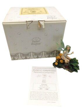Greenwich Workshop Cecily Snail Faerie Figurine Limited Pearl Bisque Box & COA